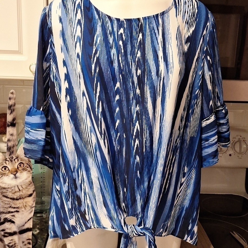 J womens Sami & Jo casual 1/2 sleeve regular size top XL